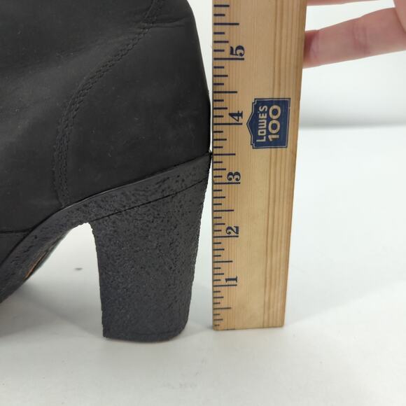 Timberland Tillston Heeled Boots Sz 7.5 Black Suede Baddie Streetwear Punk Goth - Picture 10 of 14